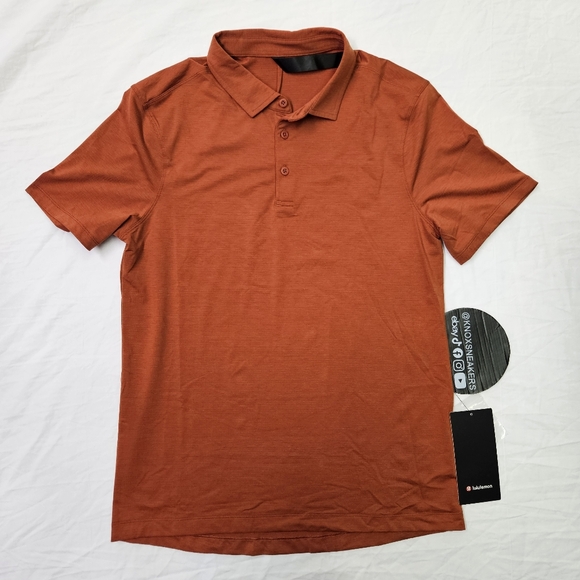 Lululemon Evolution Short Sleeve Polo ATRU Autumn Rust Men's Size XLarge